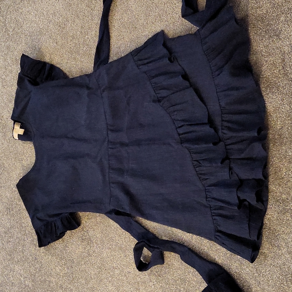 Michael Kors ruffled dress with tie